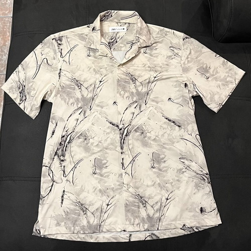 Zara men's shirt size L, black and white