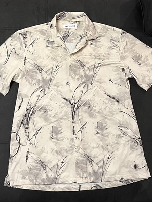 Zara men's shirt size L, black and white