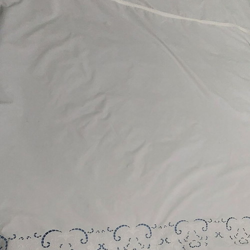 White Embroidered Curtain 100% Cotton Like New, 180x150 to 190cm