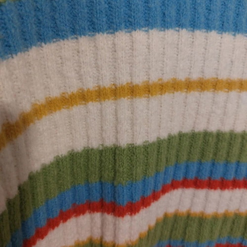 Simple colorful turtleneck sweater, size M