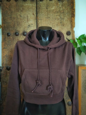 Brown cropped Zara hoodie like new, size S