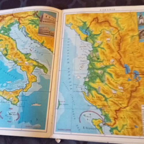 Geographical Atlas of Europe 1988 used with partial cover detachment