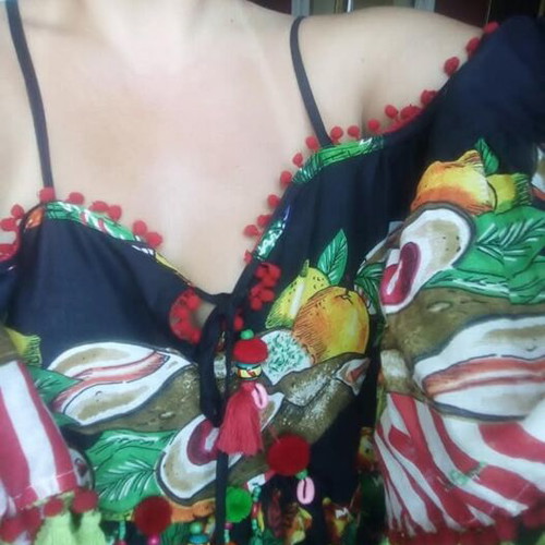 Blouse Giacomo Cinque Antica Sartoria Positano new, multicolor, free size XL