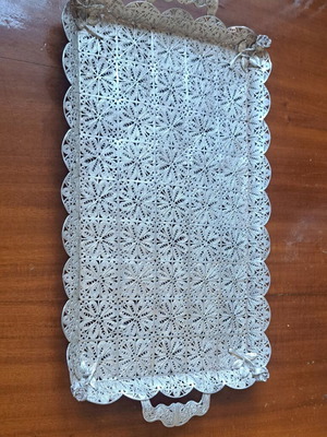 Ασημένιος δίσκος φιλιγκράν 925, χειροποίητος, καινούργιος