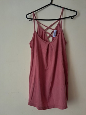 Women's camisole top used with back design, size M