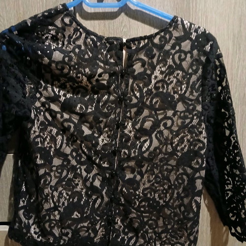 H&M women's blouse new, black and beige, size S
