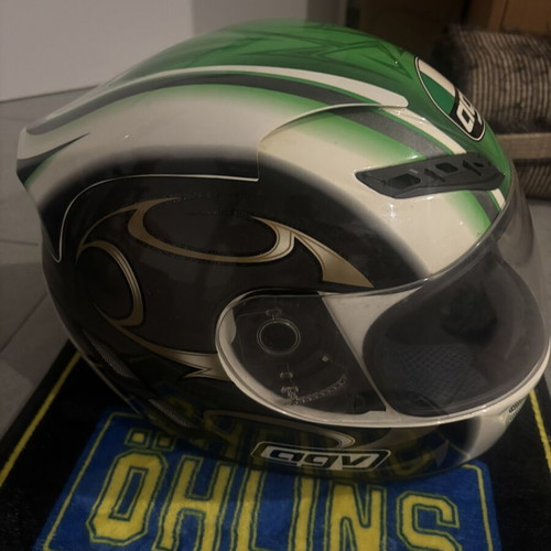 AGV Stealth Multi Dragon green helmet, large