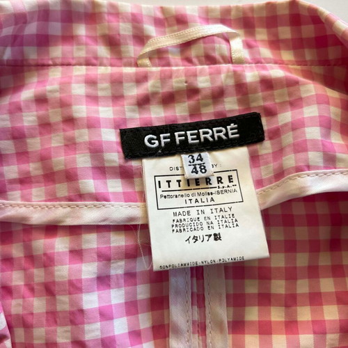 GF FERRE summer jacket like new, pink and white checkered