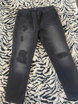 Stradivarius black jeans used, size 38, straight fit