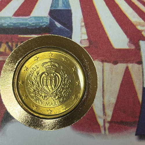 FDC San Marino 2001 Europa with 1€ coin like new