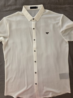 Prada men's dress shirt, white, XXL, new