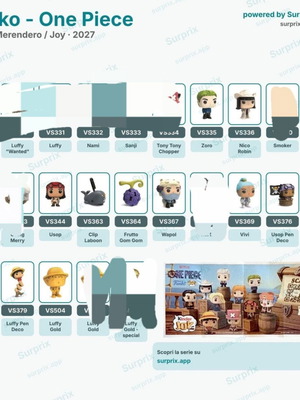Kinder Joy x Funko ONE PIECE toy set, 12 pcs