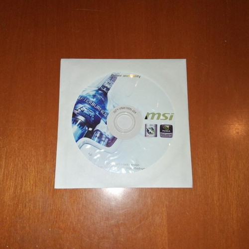 MSI Afterburner Driver and Utility CD like new
