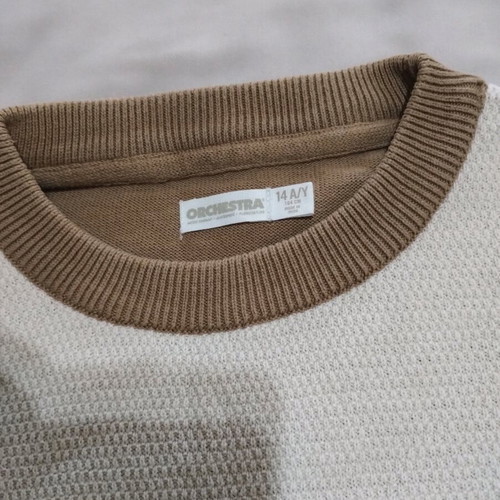 Orchestra pullover new without tag No 14 beige and blue