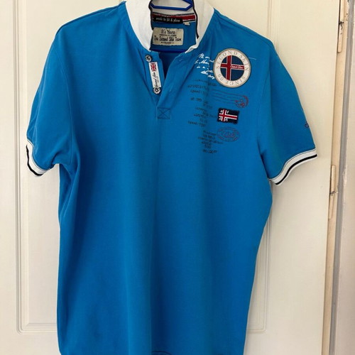 Polo Second Skin men's shirt size L like new, blue