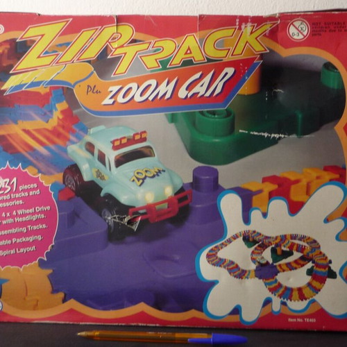 Tinco Zip track + zoom car 1990s new, sealed