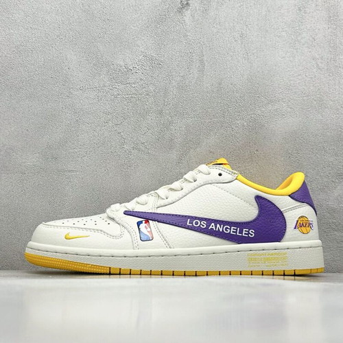 Air Jordan 1 Low LA Lakers Edition new handmade sneakers