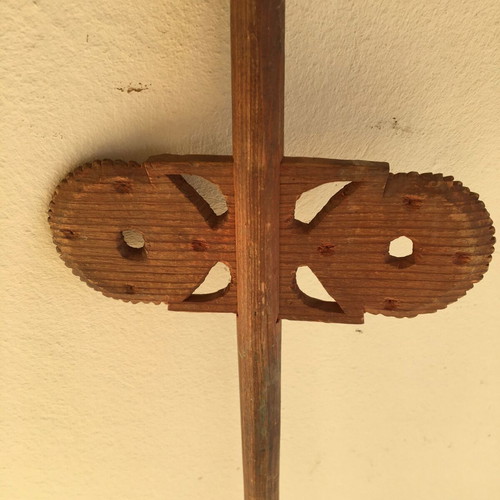 Authentic spinning distaff used, very old