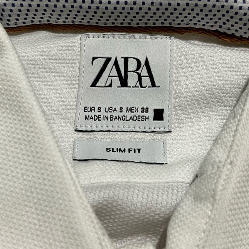 Zara men's long-sleeve shirt size S like new, white