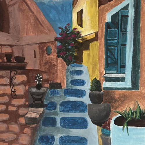 Print with island new, painted by me