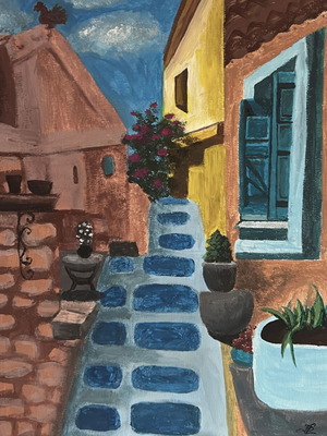 Print with island new, painted by me