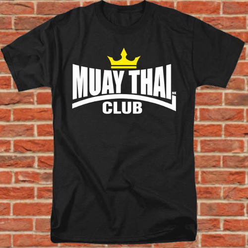 Muay Thai Kick Boxing black cotton short sleeve t shirt new