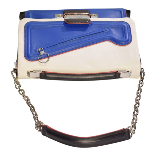 Versace tricolor leather shoulder bag with Medusa metal logo