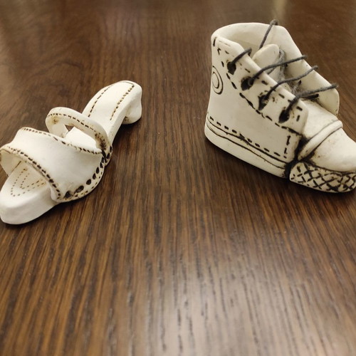Table ceramic decorations new, set of 2 pieces