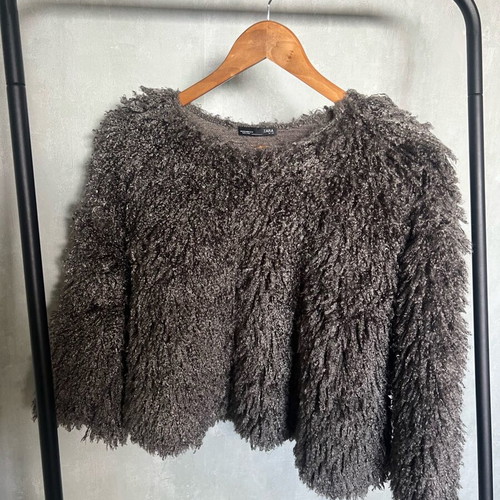 Zara fluffy sweater used, size M, dark gray
