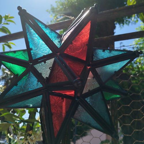 Moroccan star-shaped ceiling light pendant
