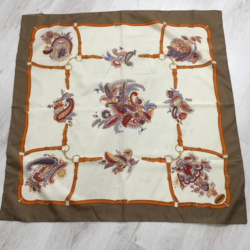 Paolo Gucci vintage scarf with paisley and belt motif