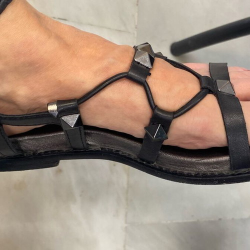 Ash leather Moikan sandals used, size 40, black