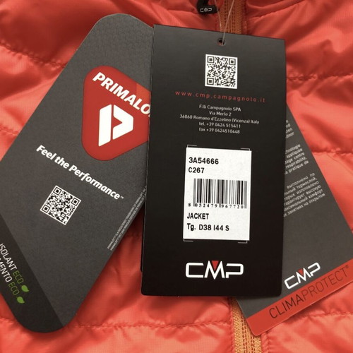 CMP Fix Hood Reverse Softshell Jacket new, women's size S, orange