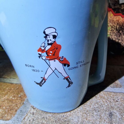 Johnnie Walker Whisky Jug vintage used, blue color