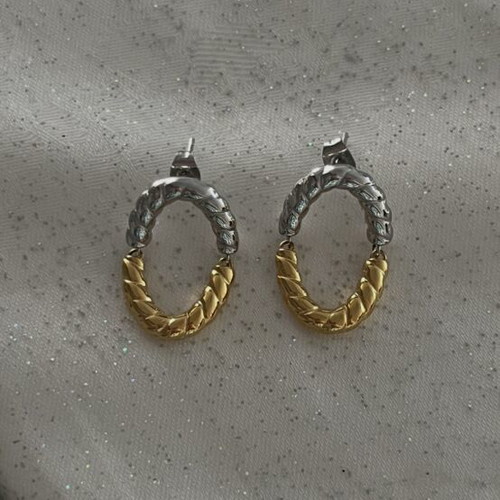 Earrings bicolor stainless steel like new