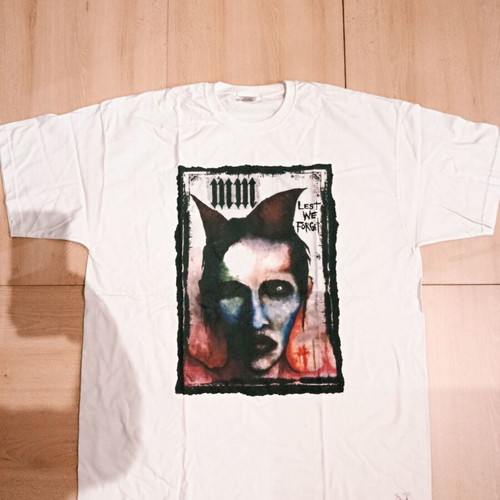 Marilyn Manson fashion t-shirt XL new, 100% cotton, white