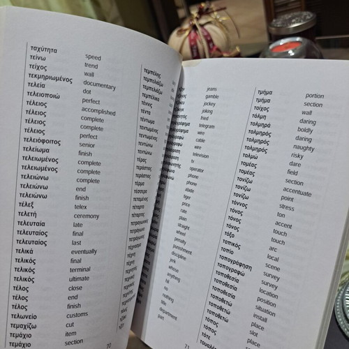 Greek-English English-Greek Dictionary like new, 190 pages