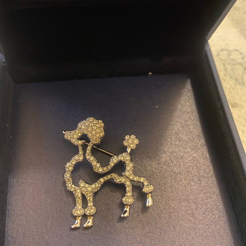 Swarovski dog brooch like new