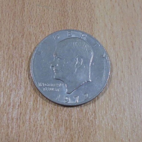 Silver Dollar 1972 with Eisenhower used