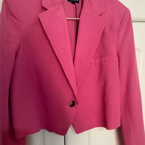 Zara crop jacket like new, pink, size XS