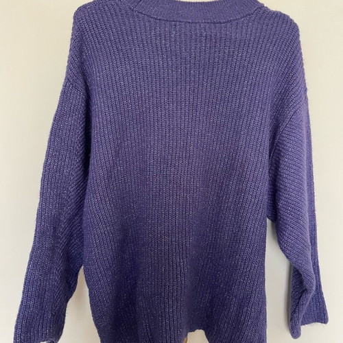 Women's knitted sweater used, purple, size XS