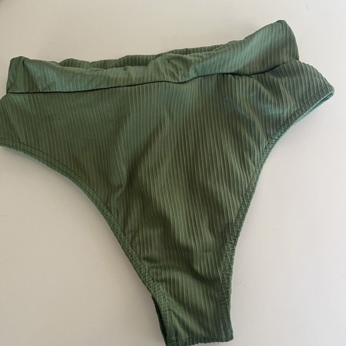 Green ribbed bikini set used, size S/M by GIGI BIKINI