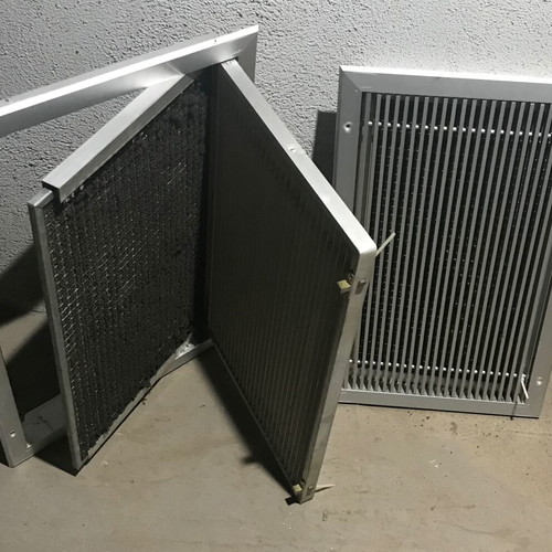 Aluminum vent grilles used, pack of 25 pieces with and without filter