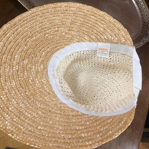 Karfil Hats Women's Straw Sun Hat Wide Brim Adjustable New Beige
