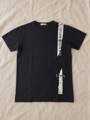 Ανδρική μαύρη κοντομάνικη μπλούζα Emporio Armani, μέγεθος L