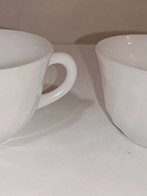 Fireking Jadeite white cups set of 2 like new