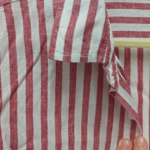 Intimissimi linen shirt like new, unisex, white and red, size M