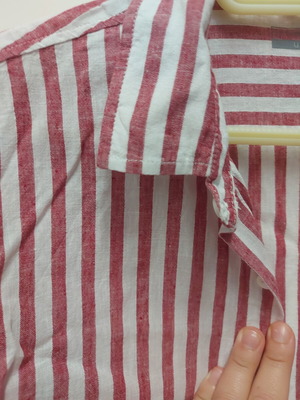 Intimissimi linen shirt like new, unisex, white and red, size M