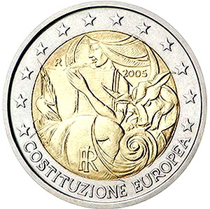 SAC Ιταλία 2 Ευρώ 2005 UNC Ευρωπαϊκό Σύνταγμα