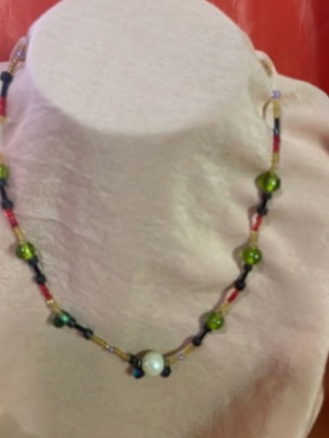 Necklace with colorful stones new by A&D